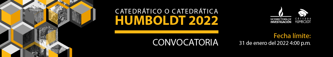 Convocatoria al concurso Catedrático o Catedrática Humboldt 2022
